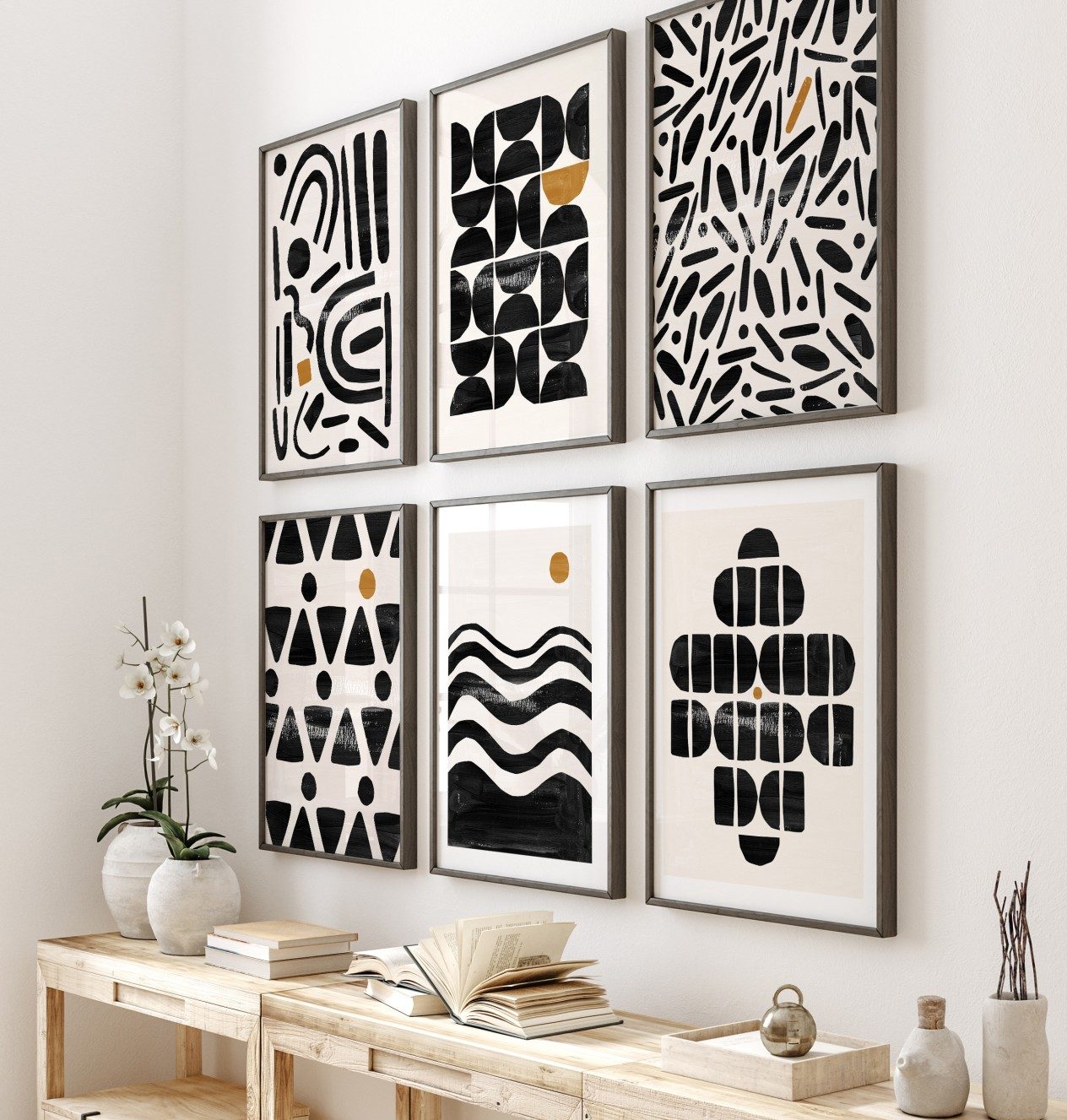 Black & White Abstract Art Print - Grafico Walls Australia