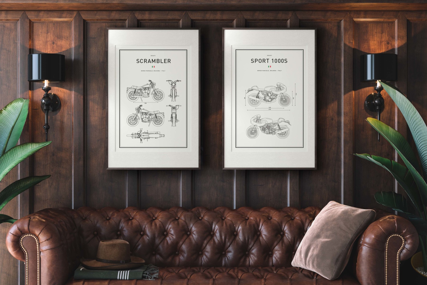Motorbike Blueprints PRINT Series | Grafico Melbourne
