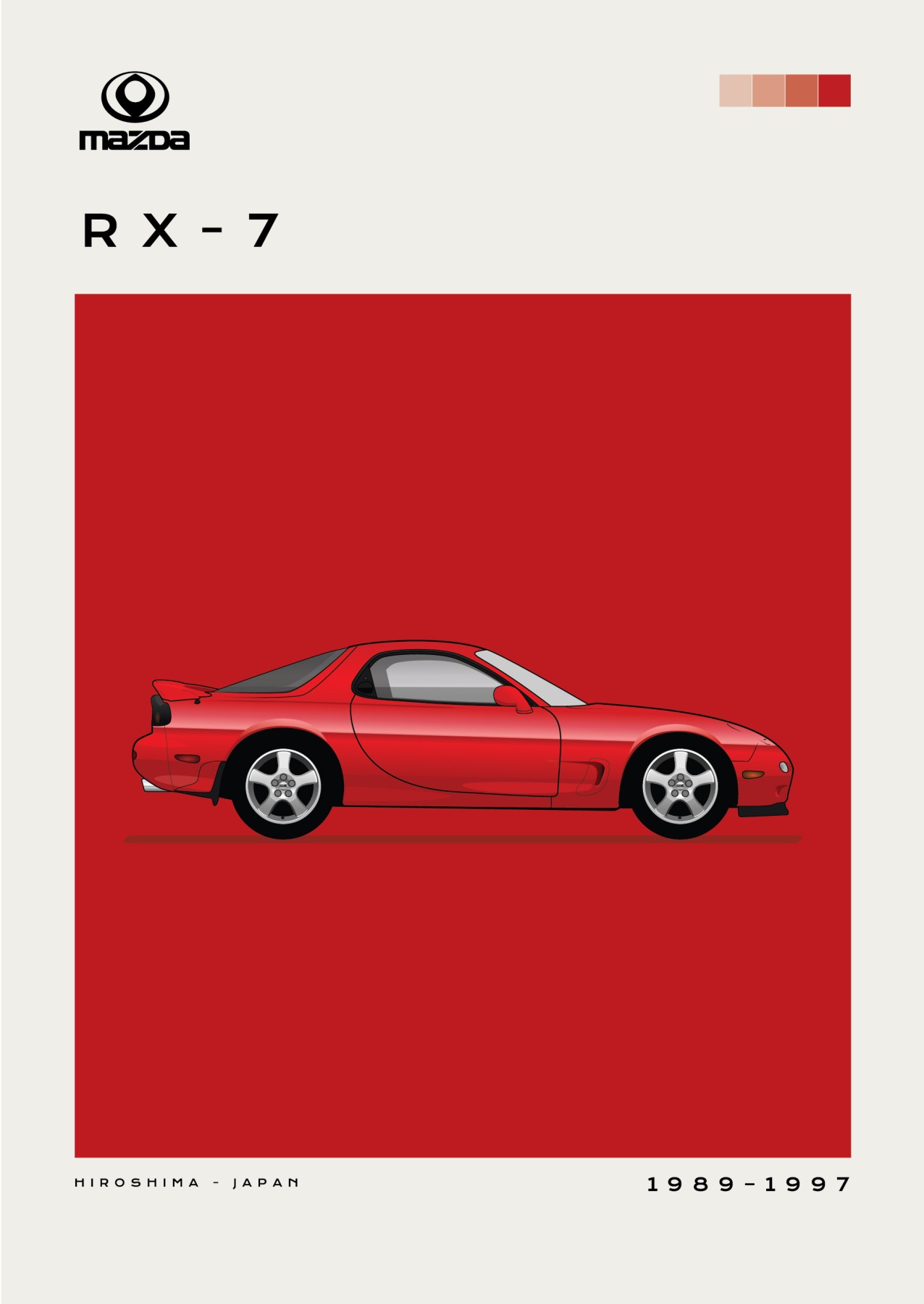 Mazda - RX - 7 - Red