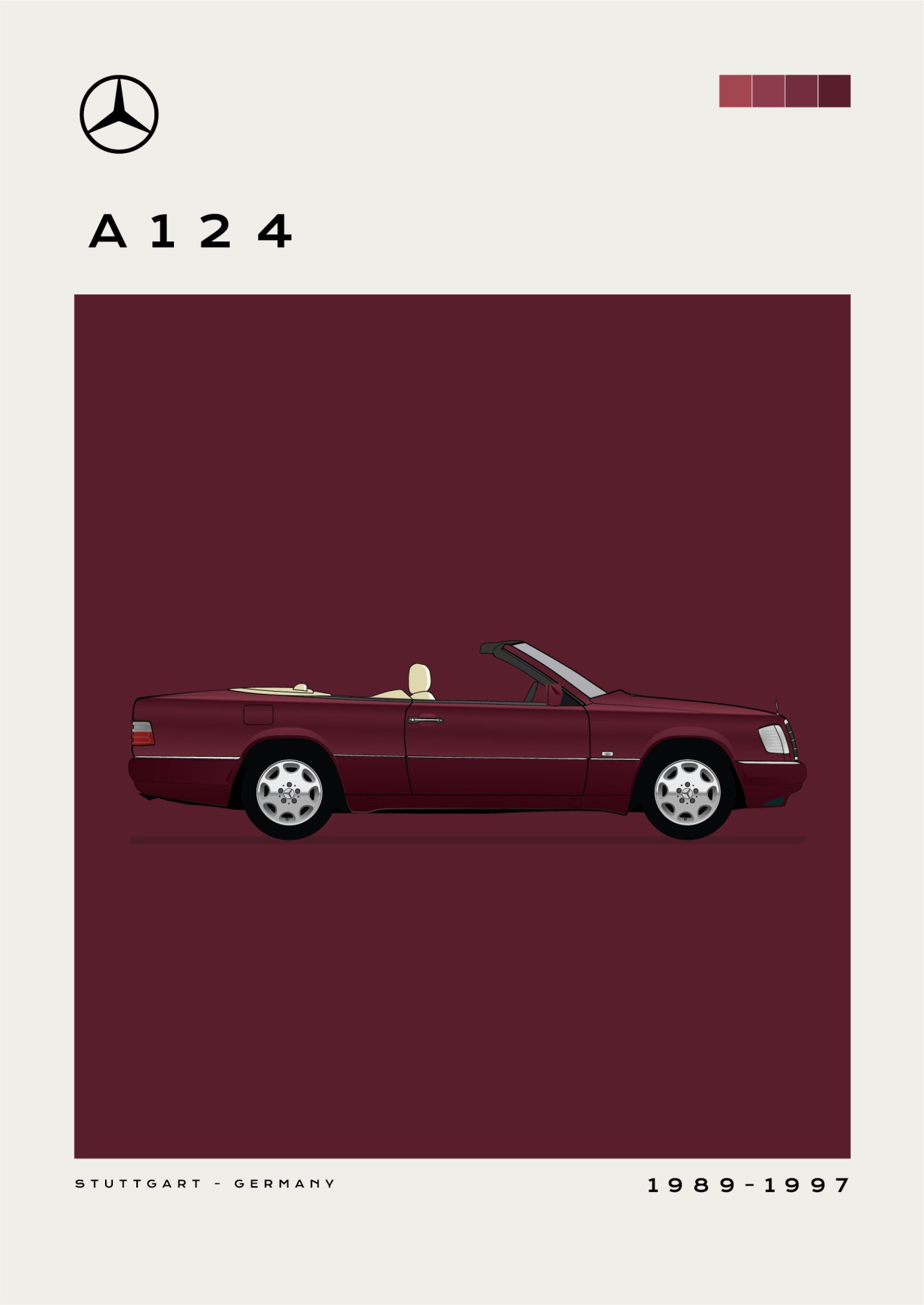 Mercedes – A124 – Maroon