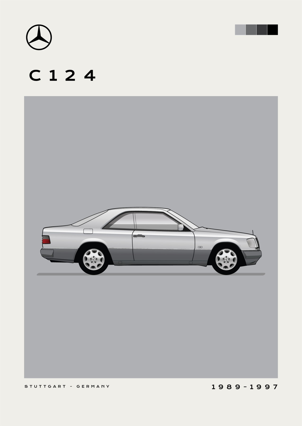 Mercedes – C124 - Grey