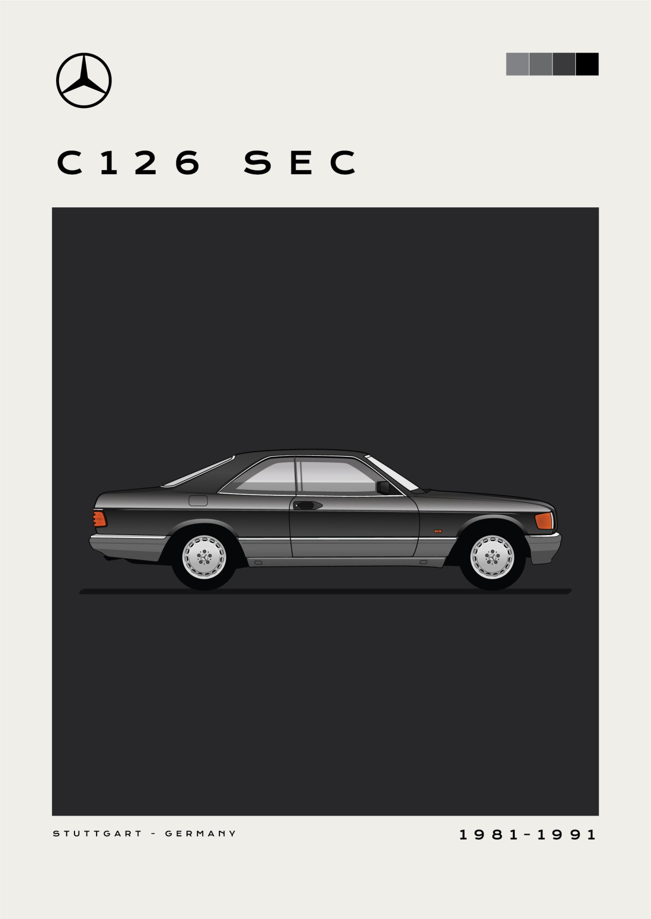 Mercedes – C126 SEC - Black