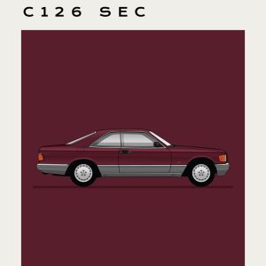 Mercedes – C126 SEC - Maroon