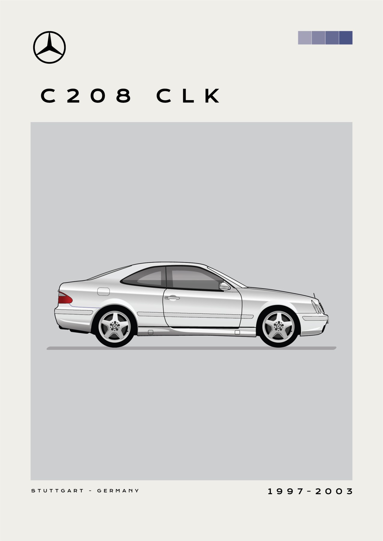 Mercedes – C208 CLK - Grey