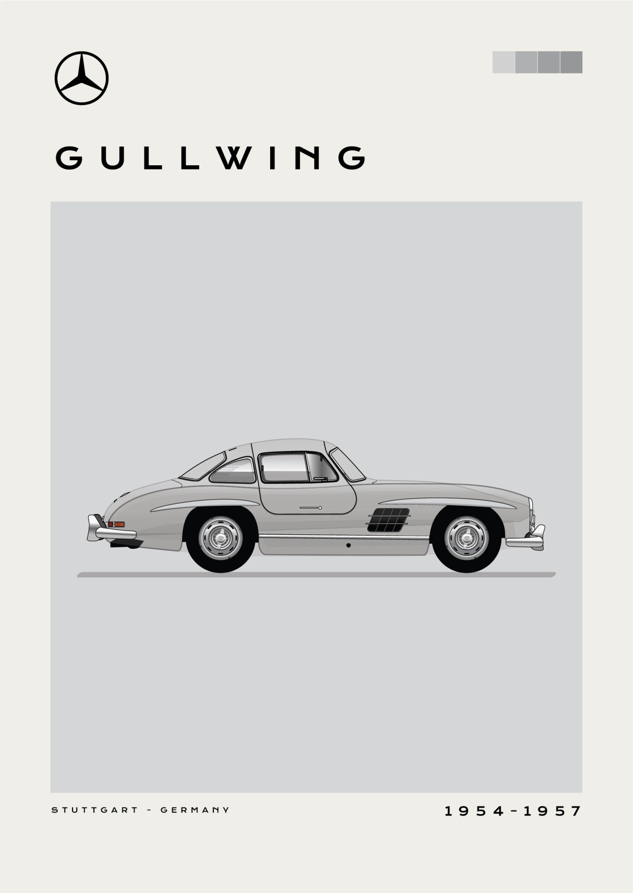 Mercedes – Gullwing - Grey