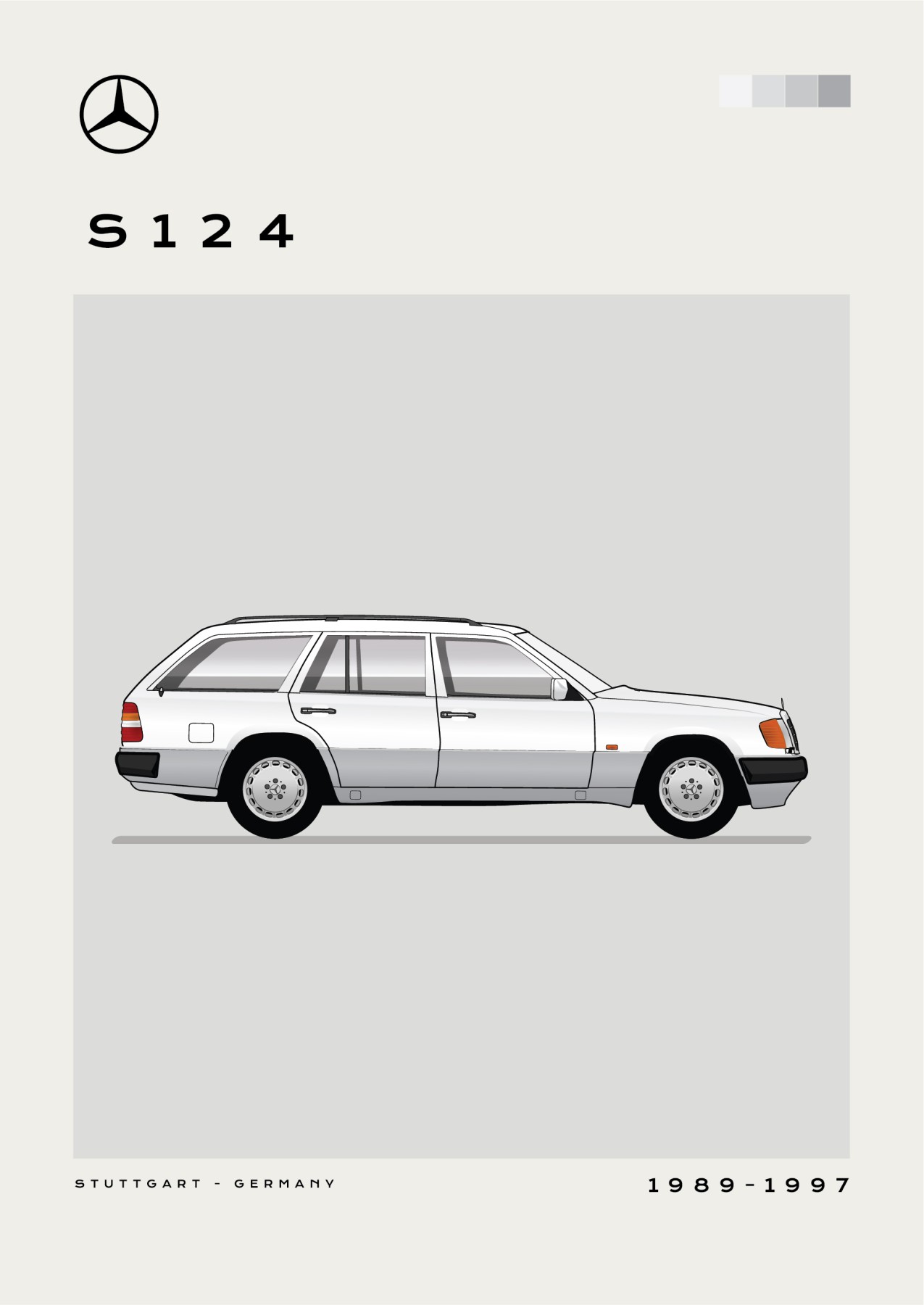 Mercedes – S124 - Grey