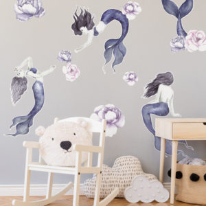 Mermaids - Purple | Kids Wall Decals | Grafico Melbourne