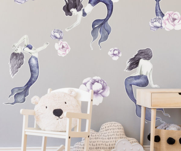 Mermaids - Purple | Kids Wall Decals | Grafico Melbourne