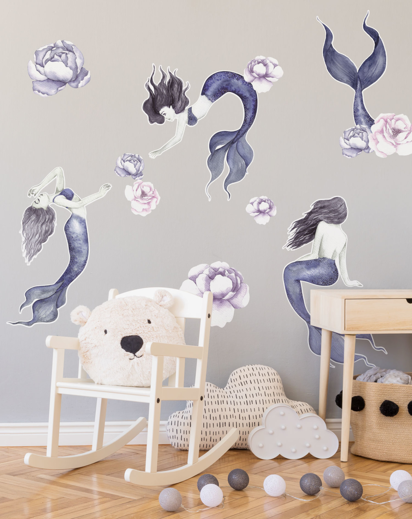 Mermaids - Purple | Kids Wall Decals