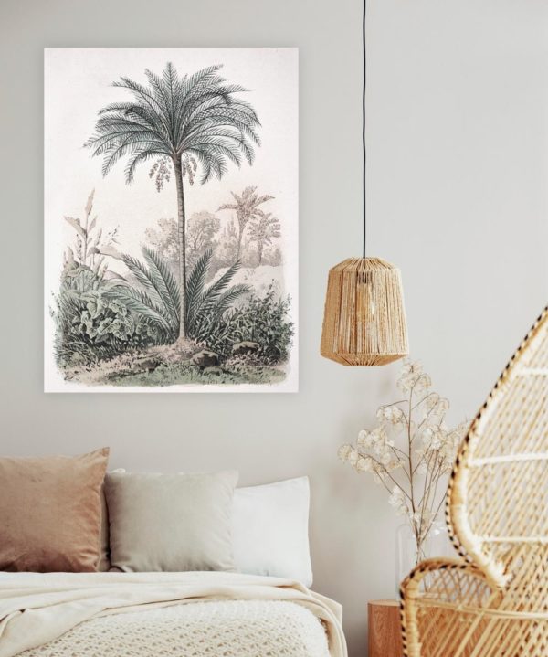 Palm Lithograph | Print | Stretched Canvas or Printed Panel | Grafico Melbourne