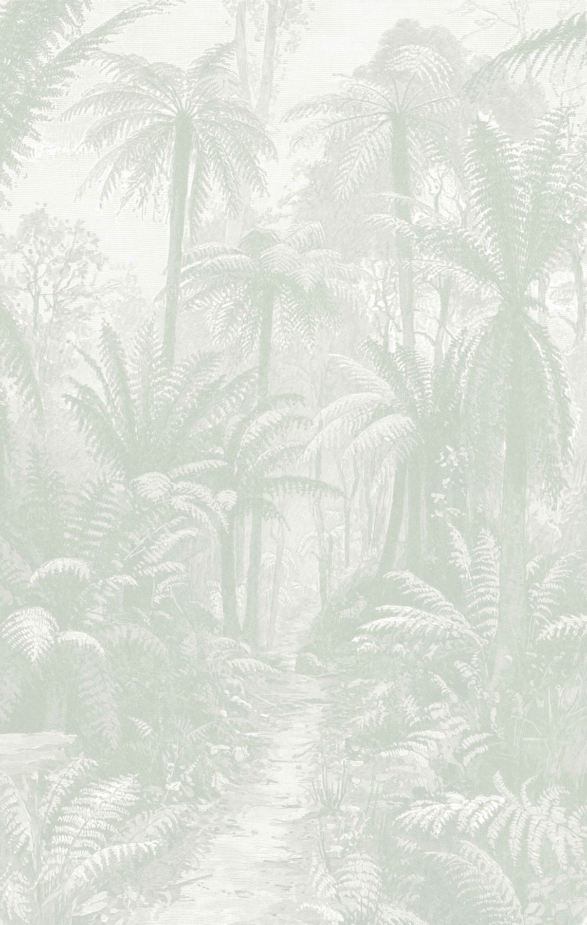 Fern Jungle - Light Sage Green Wallpaper | Grafico Melbourne