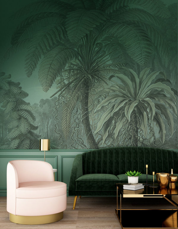 Australian Fern Lithograph - Verdant Green Wallpaper | Grafico Melbourne