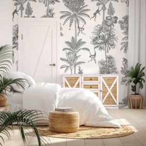 Monkey Business - Charcoal Wallpaper | Grafico Melbourne