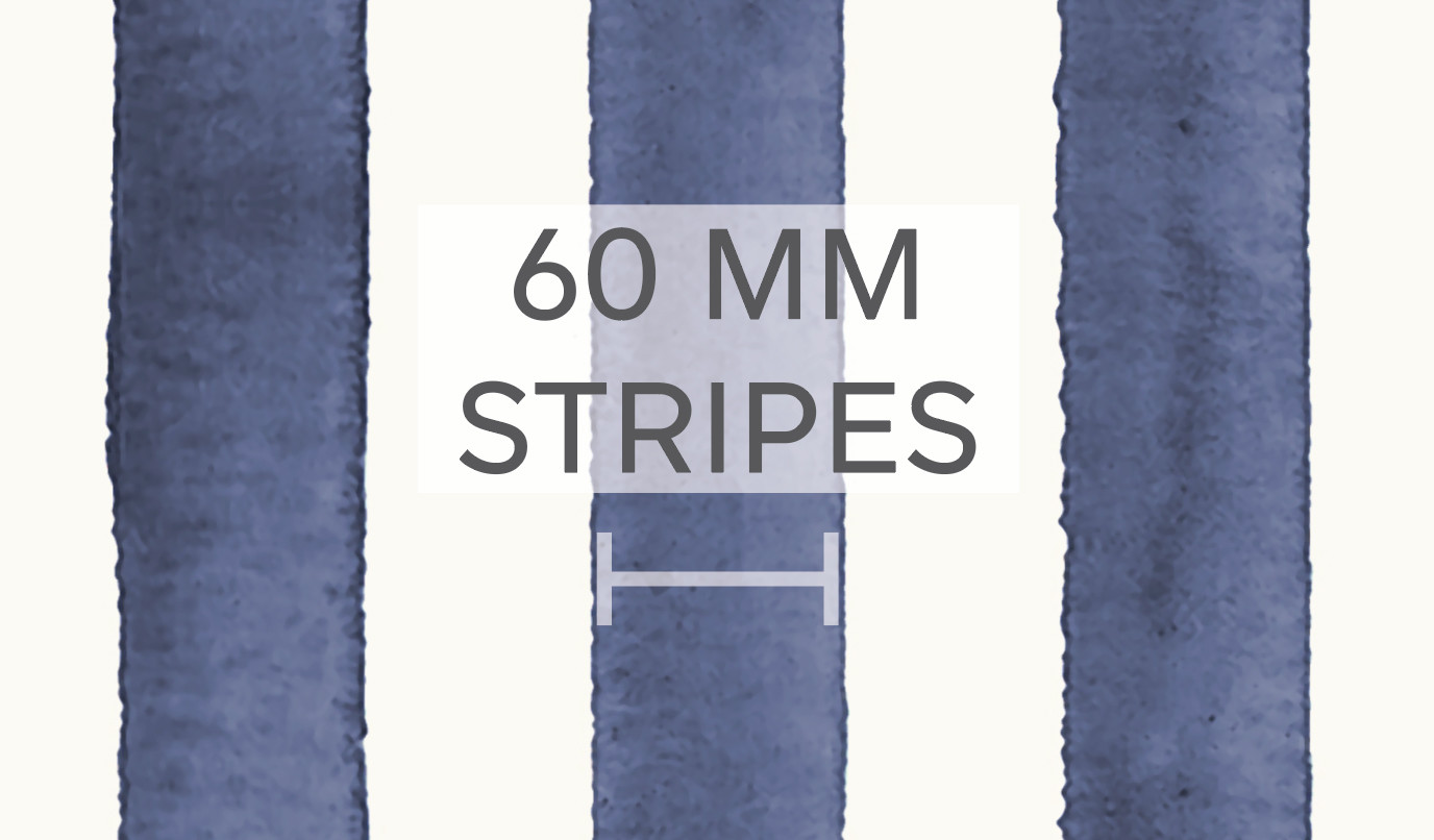 Watercolour Stripes - Navy Blue Wallpaper | Grafico Melbourne