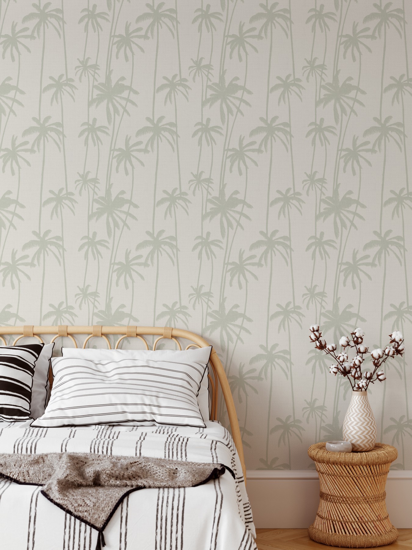 Palm Twist - Sage Green | WALLPAPER