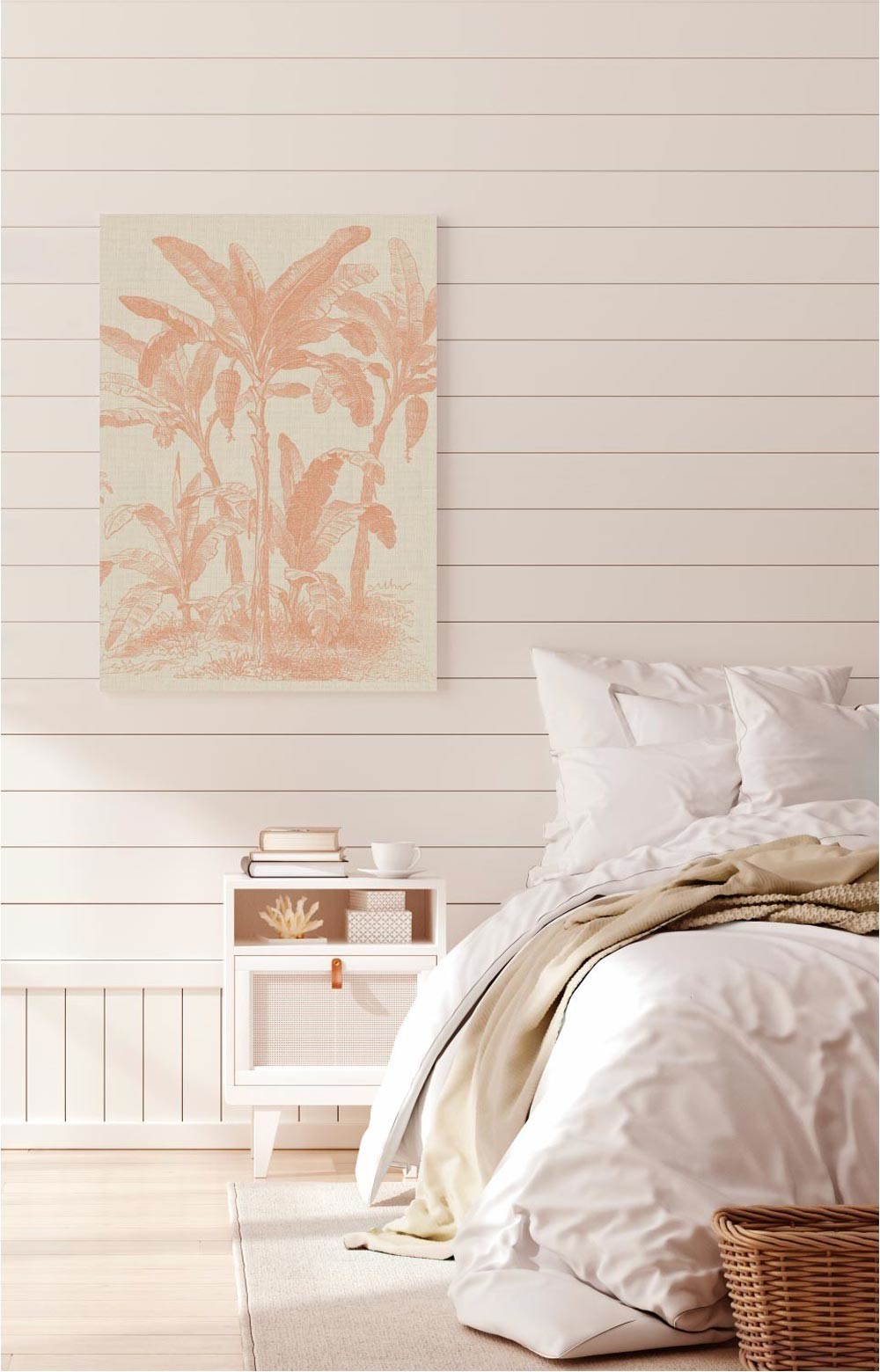 Coastal Palm Linen - Type 3 | Strethed Canvas | Printed Panel | Grafico Melbourne