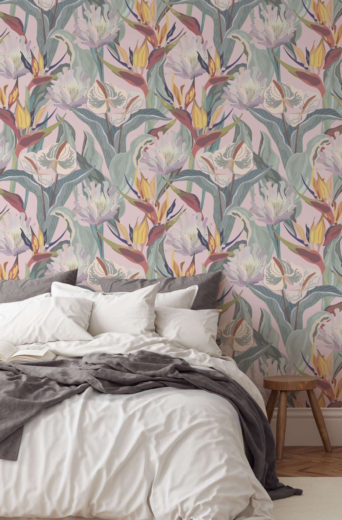 Paradise Floral - Pink | WALLPAPER - Grafico Australia