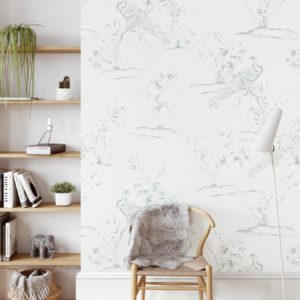 Peacocks - Sage Green Wallpaper | Grafico Melbourne