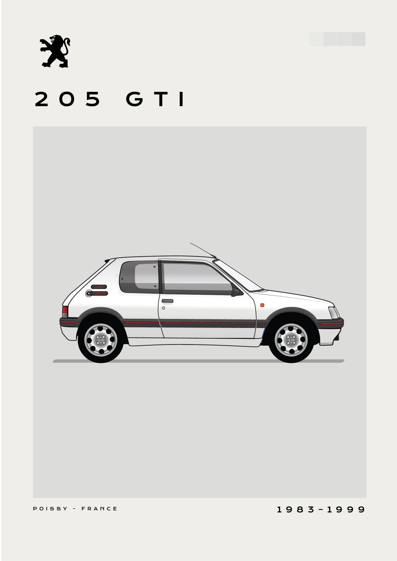 Peugeot - 205 GTI - Grey