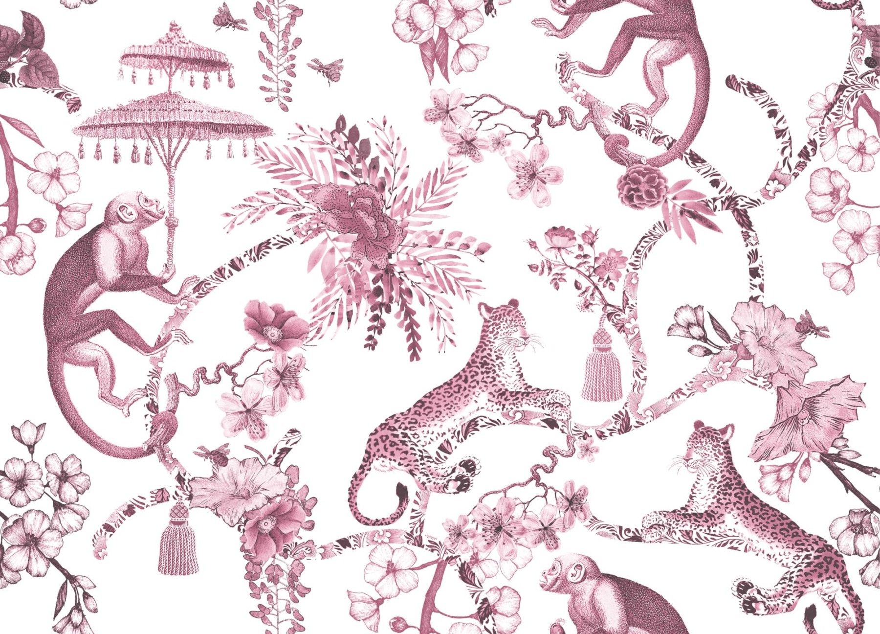 Chinoiserie - Pink Wallpaper| Grafico Melbourne