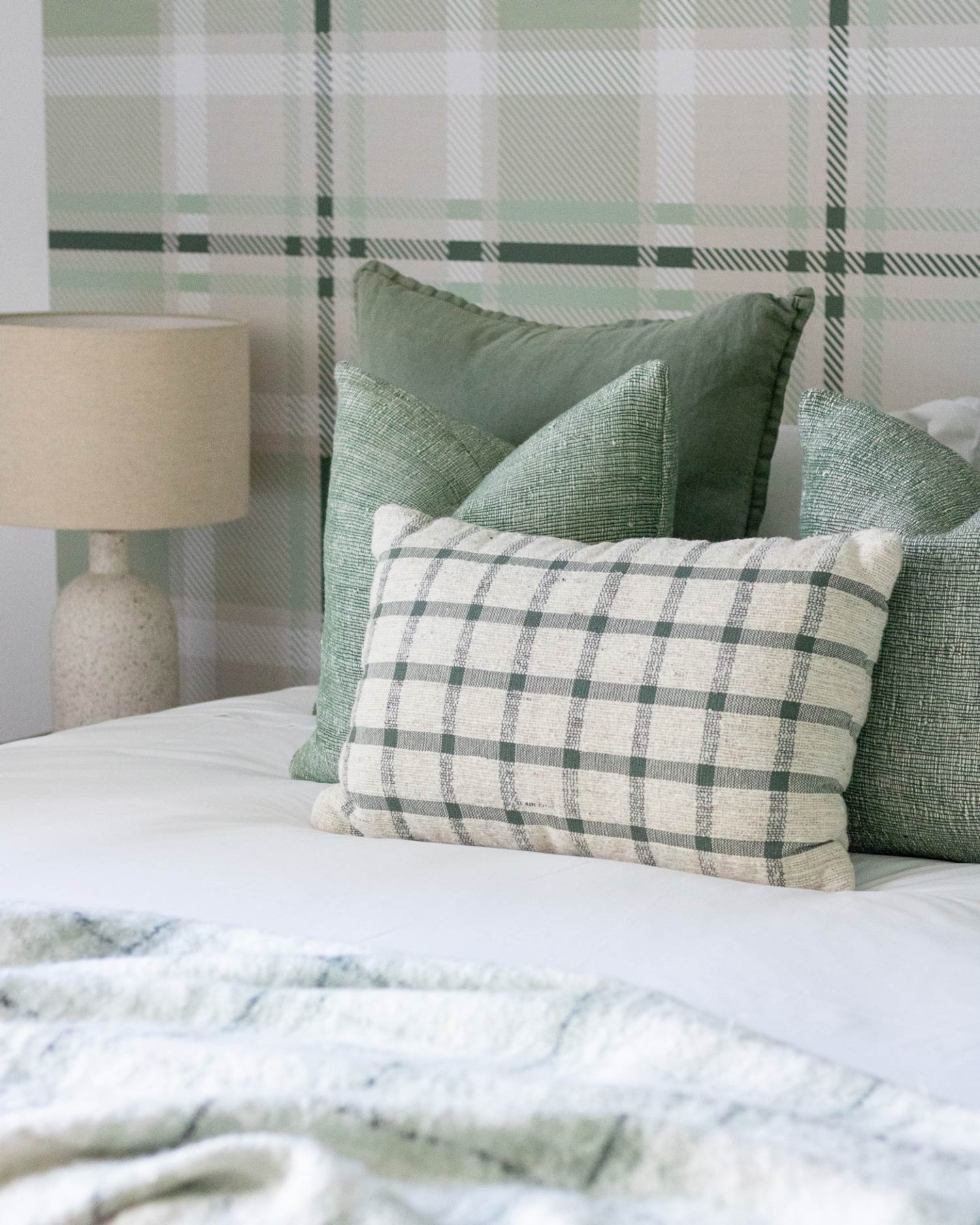 Plaid - Bone & Sage Green-02