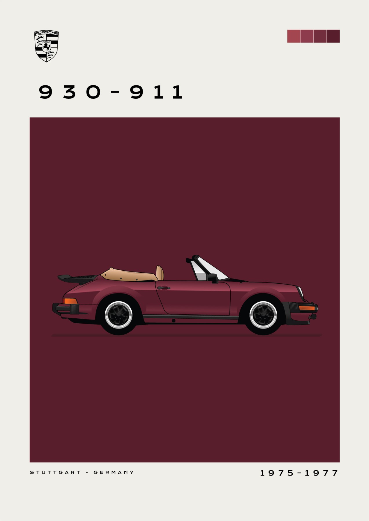 Porche – 930 - 911 - Maroon