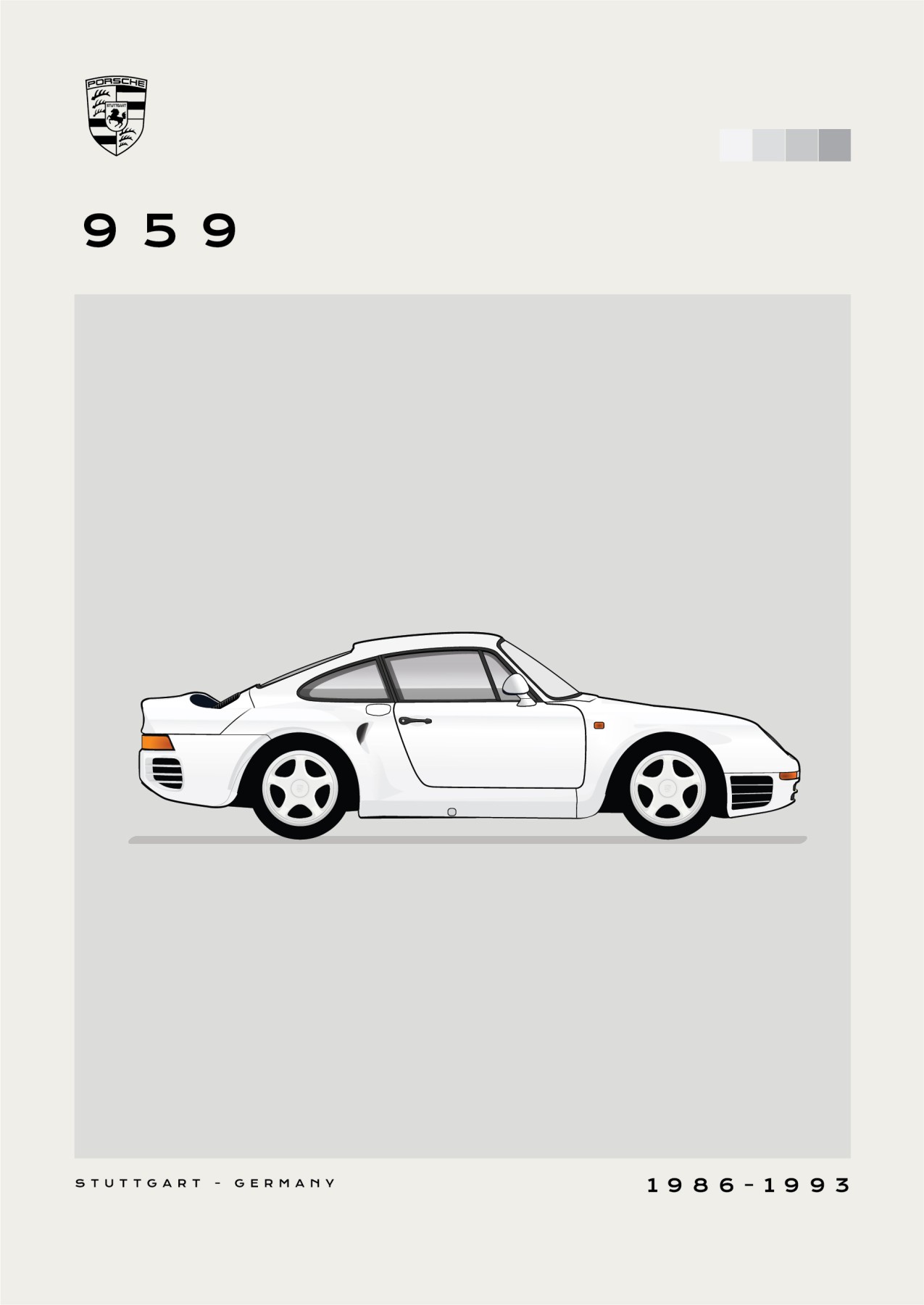 Porche – 959 - Grey
