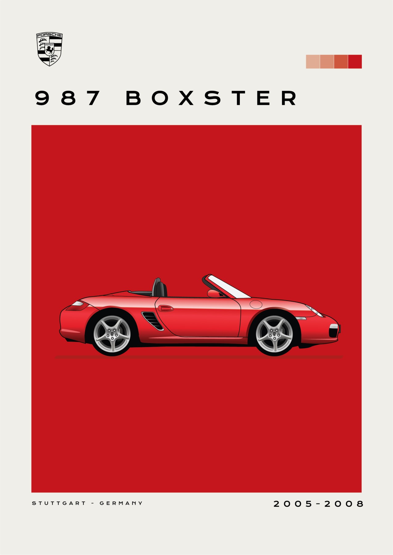 Porche – 987 Boxster - Red