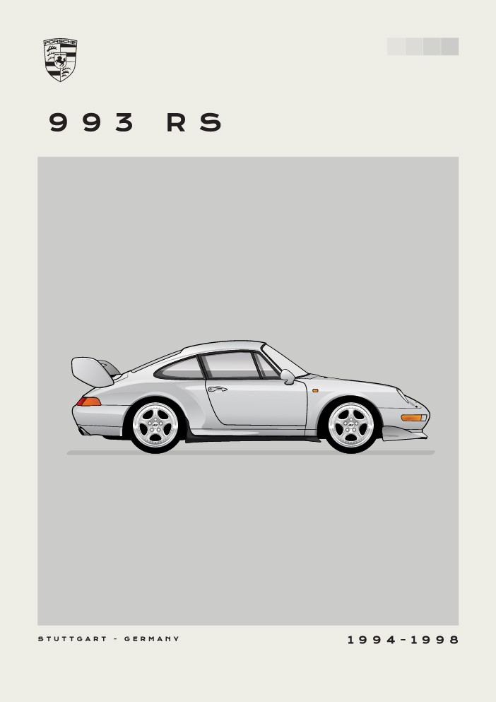 Porsche 993 RS Grey