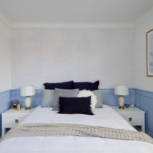 Tropical Hamptons - Powder Blue Wallpaper | Grafico Melbourne