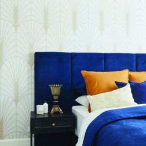 Deco Fantail - Gold Wallpaper | Grafico Melbourne