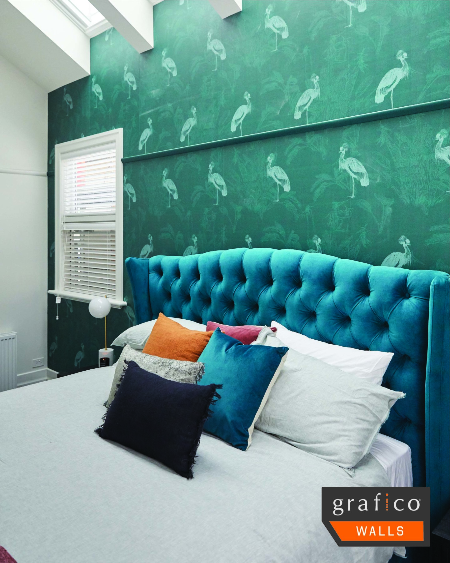 Emerald Crane Wallpaper | Grafico Melbourne