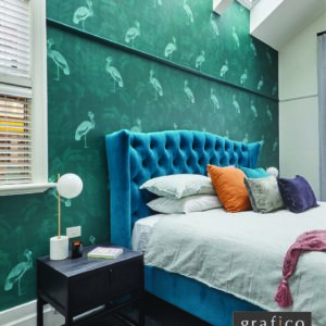 Emerald Crane Wallpaper | Grafico Melbourne
