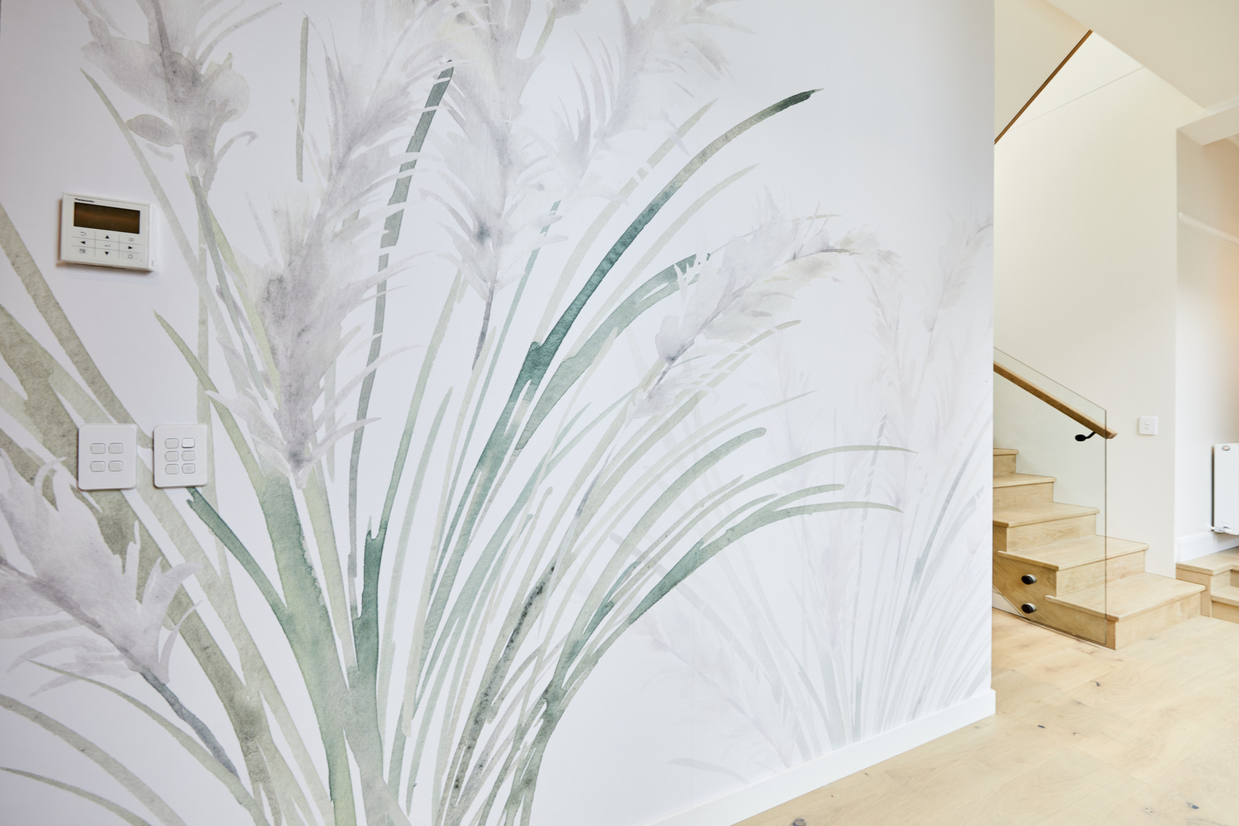 Watercolour Pampas Grass Wallpaper | Grafico Melbourne