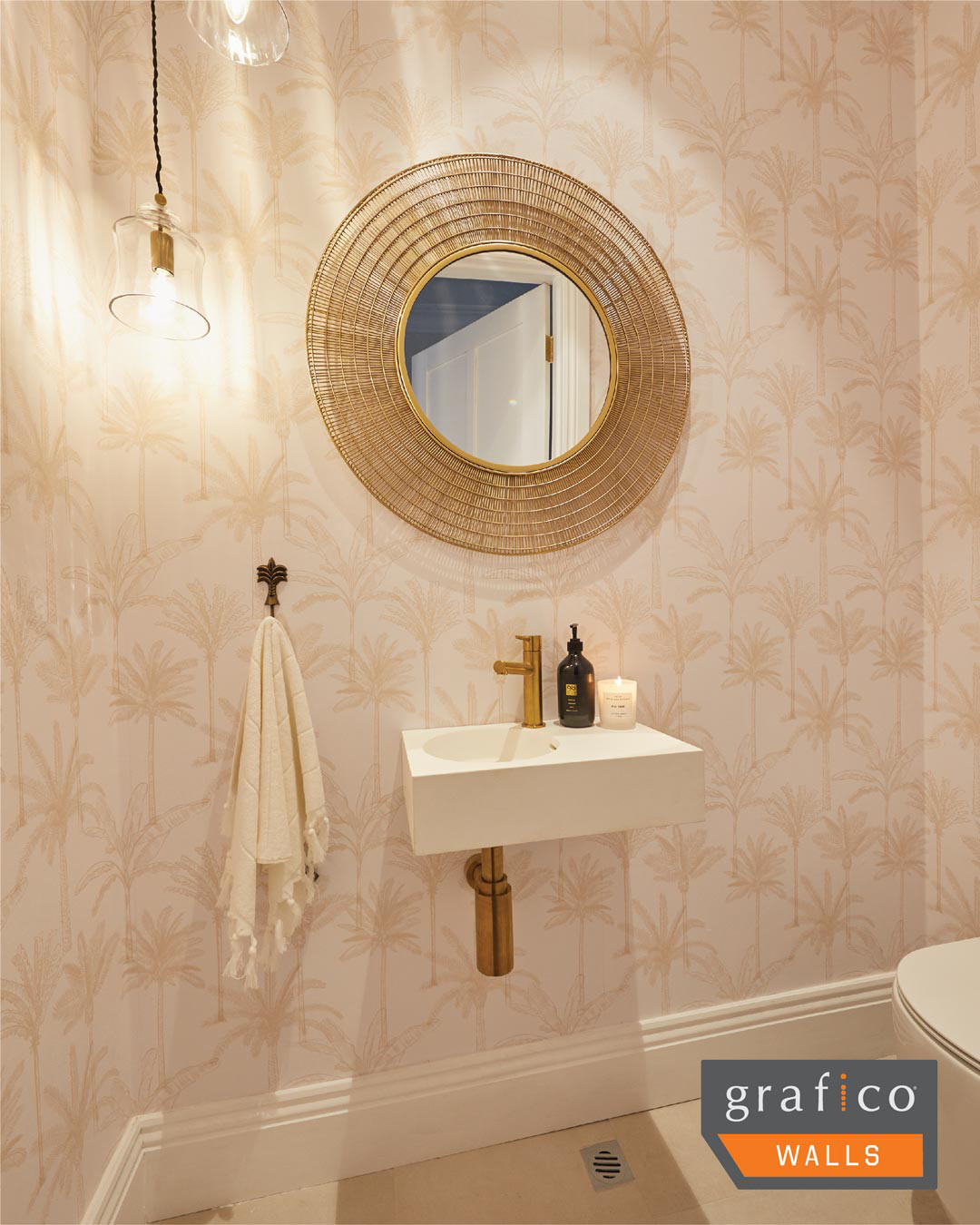 The Palms - Gold Wallpaper | Grafico Melbourne