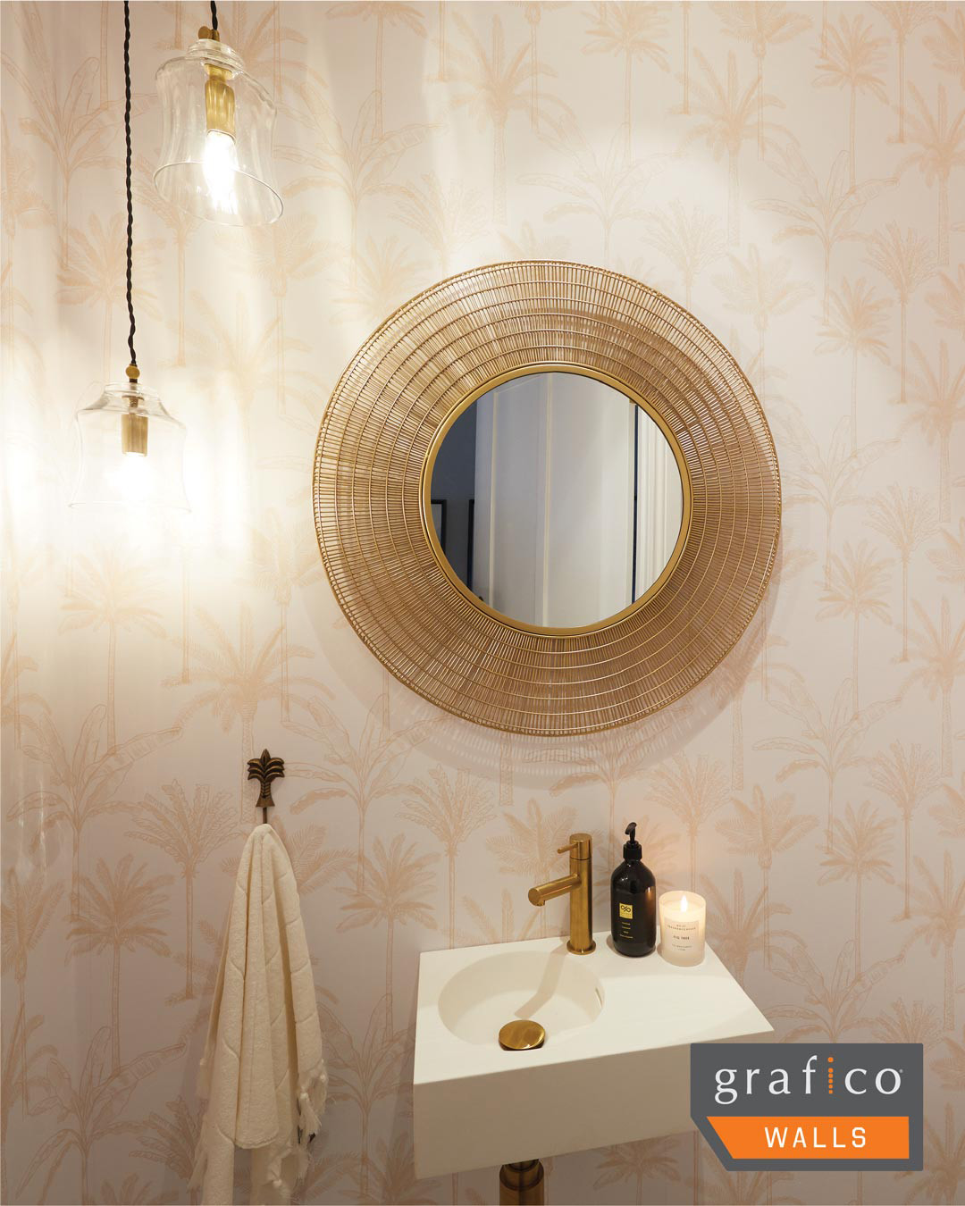 The Palms - Gold Wallpaper | Grafico Melbourne