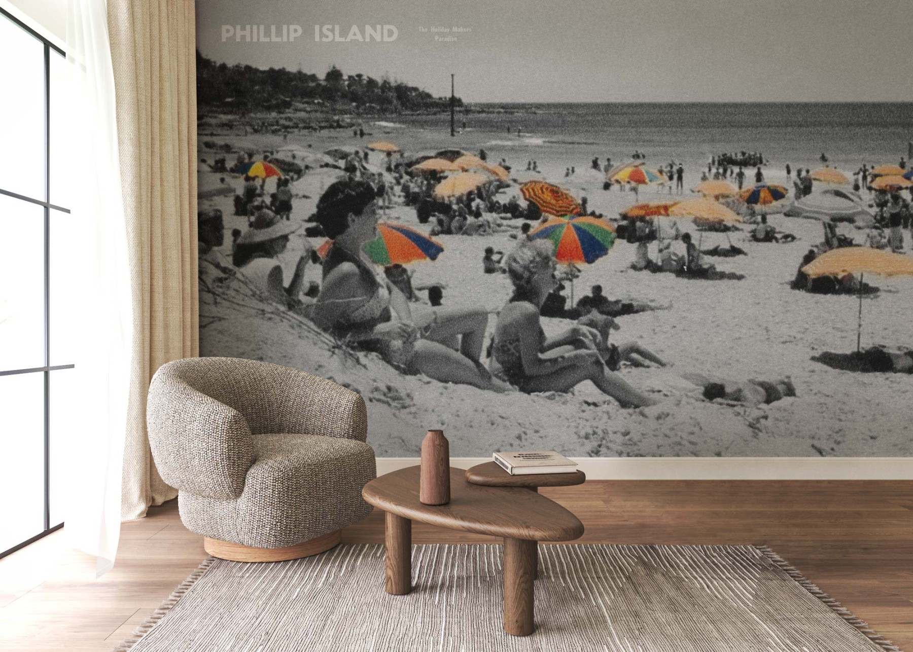 Retro Phillip Island - Umbrellas | WALLPAPER