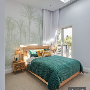 Coastal Palm - Sage Green Wallpaper | Grafico Melbourne