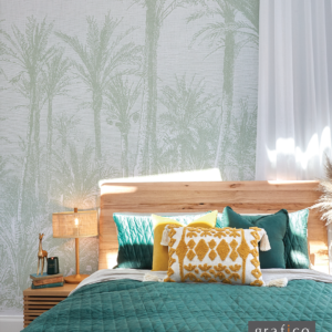 Coastal Palm - Sage Green Wallpaper | Grafico Melbourne