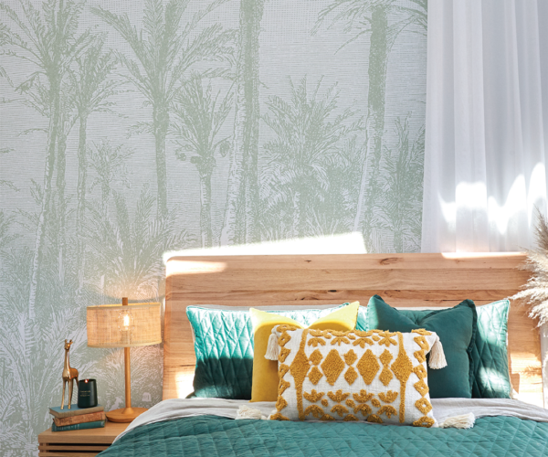 Coastal Palm - Sage Green Wallpaper | Grafico Melbourne