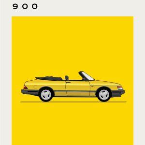 Saab - 900 - Yellow