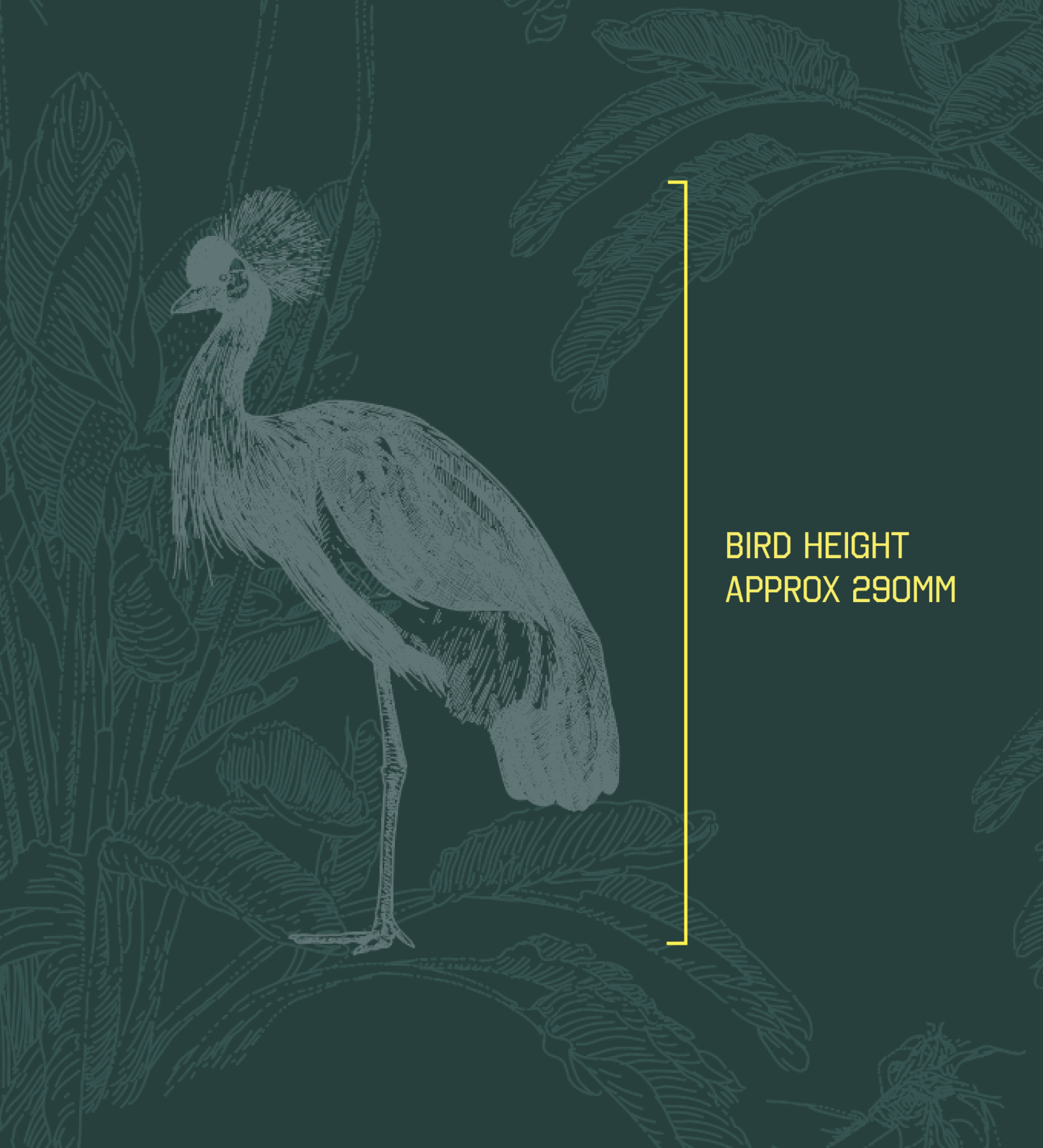 Emerald Crane Wallpaper | Grafico Melbourne