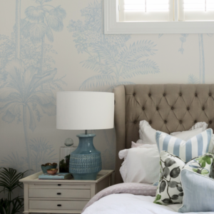 Tropical Hamptons - Powder Blue Wallpaper | Grafico Melbourne