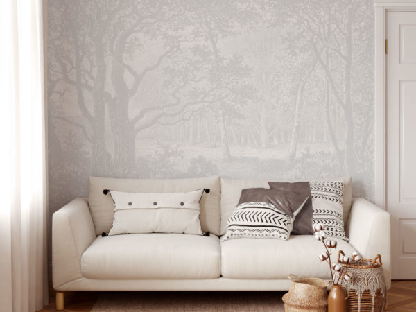 Serene Forest - Light Grey Wallpaper | Grafico Melbourne