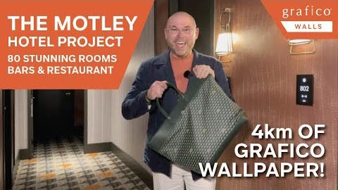 The Motley Hotel - 4km of Grafico wallpaper in 80 rooms- bar and restaurants