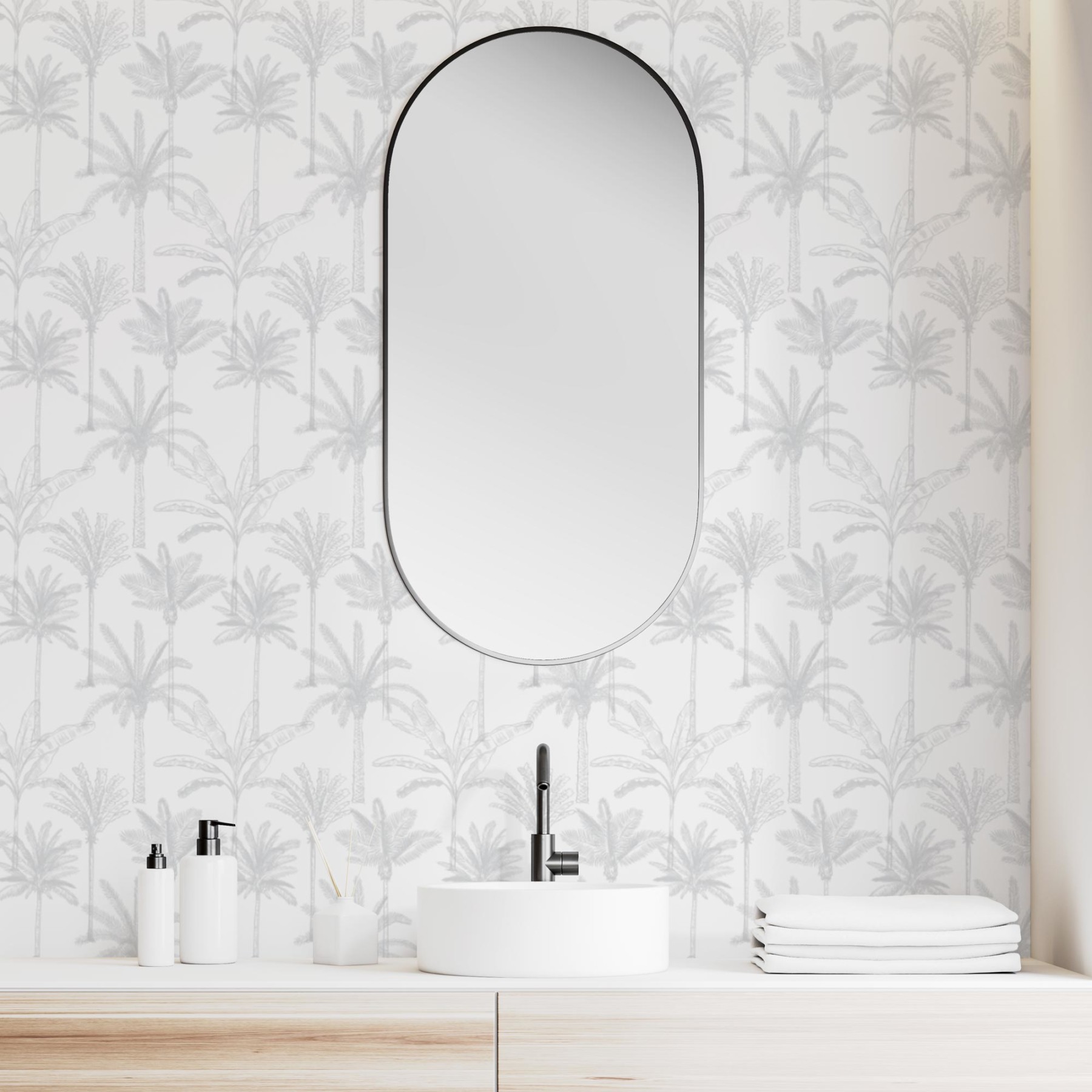 The Palms - Grey Wallpaper | Grafico Melbourne