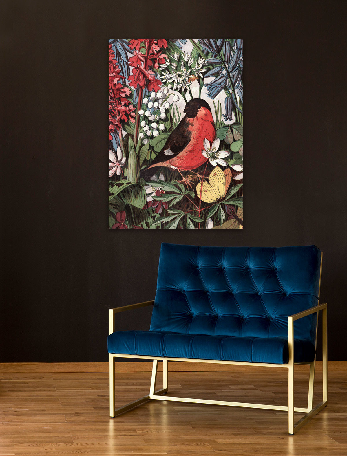 The Resting Birds Lithograph | STRETCHED CANVAS