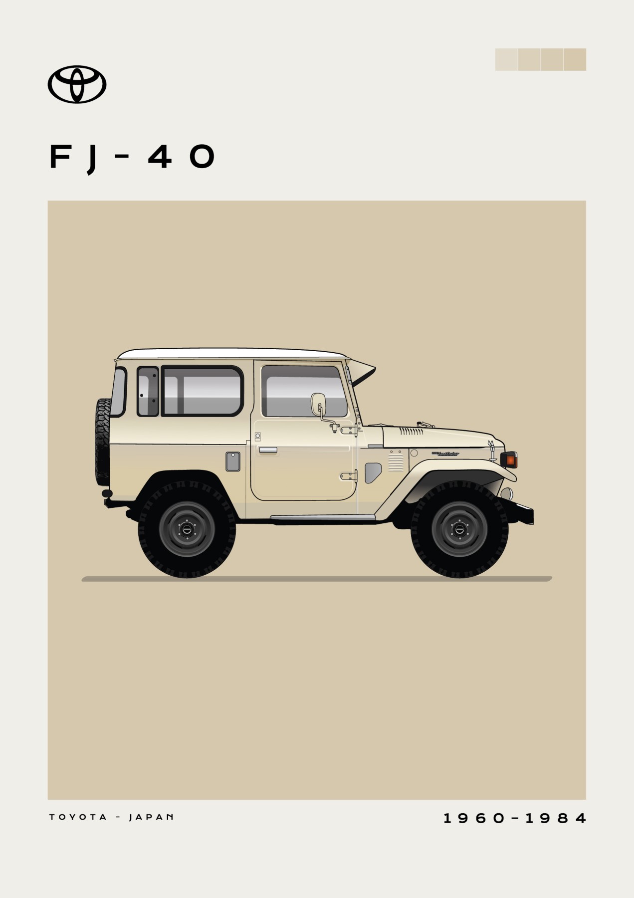 Toyota - Fj 40 - Cream