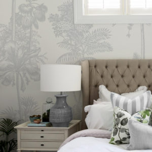 Tropical Hamptons - Light Grey Wallpaper | Grafico Melbourne