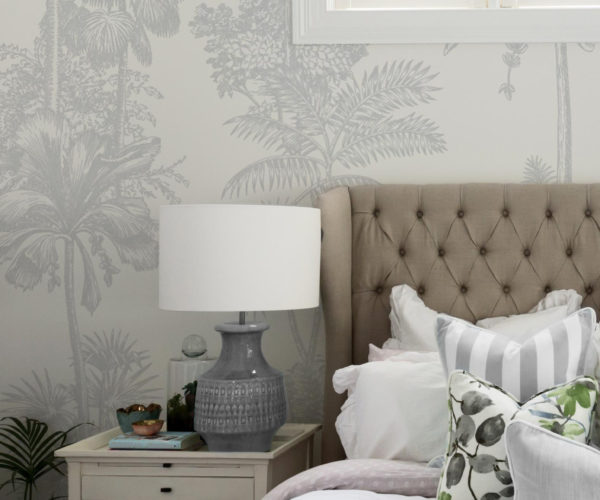 Tropical Hamptons - Light Grey Wallpaper | Grafico Melbourne